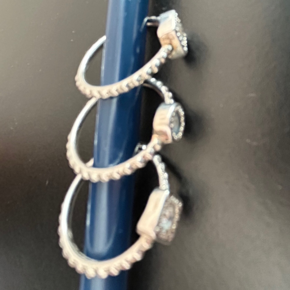 TRIO Sapphire Rings Size 7 - Picture 13 of 16